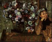 Edgar Degas Madame Valpincon with Chrysanthemums oil painting artist